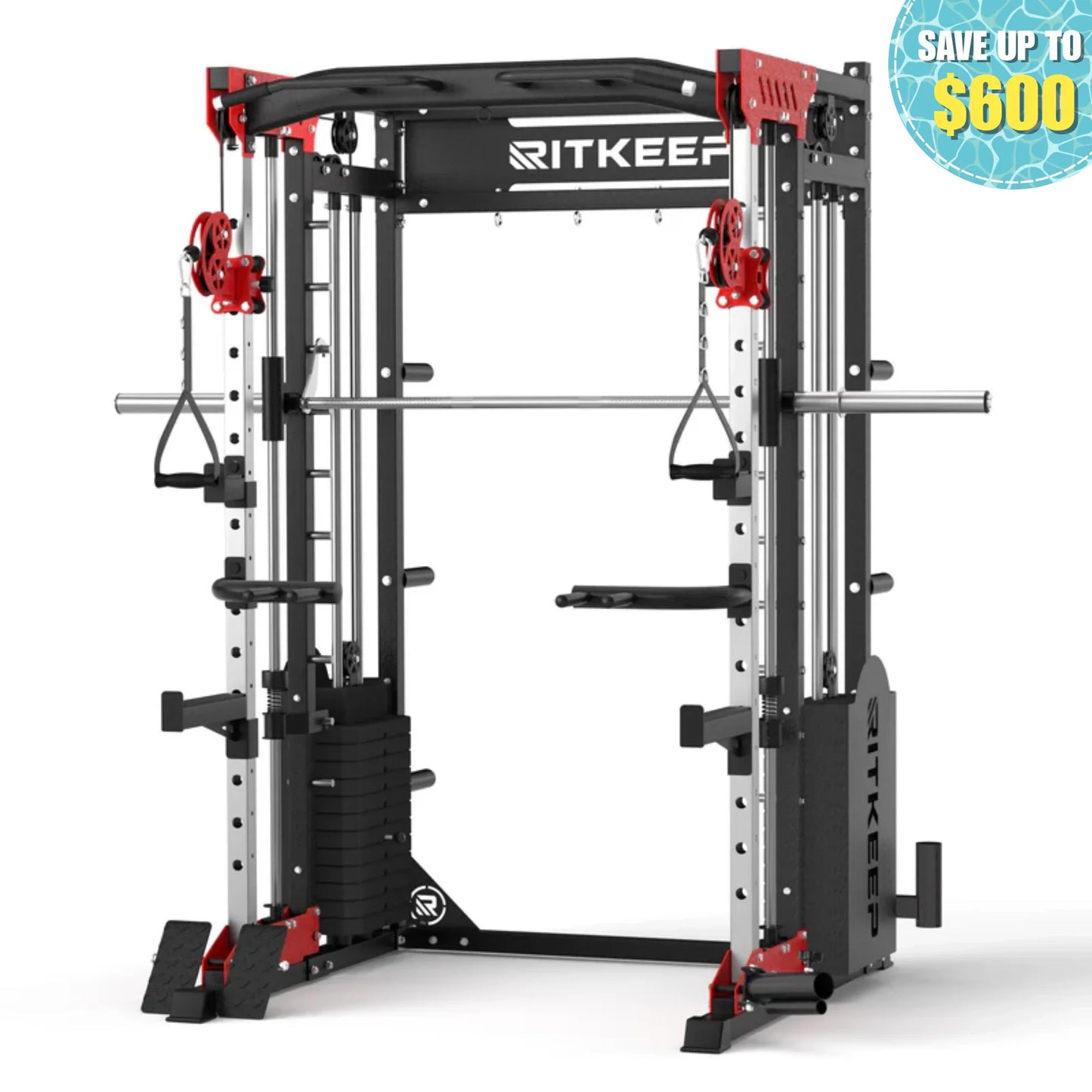 PMAX 5600 Home Gym Smith Machine - Integrated Weight System