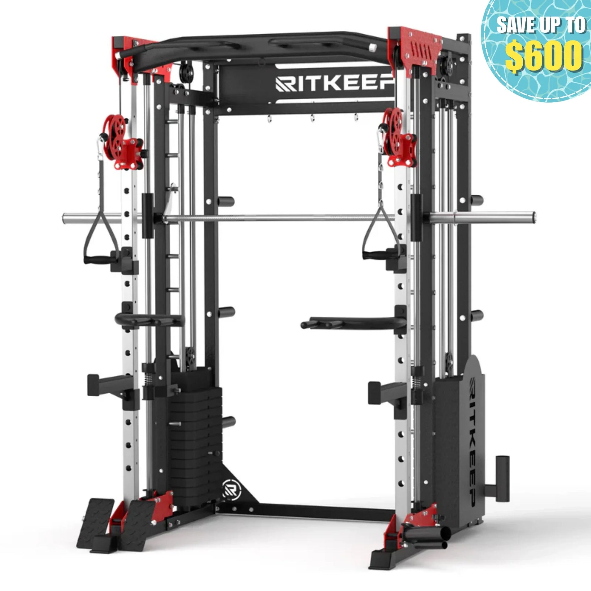 PMAX 5600 Home Gym Smith Machine - Integrated Weight System