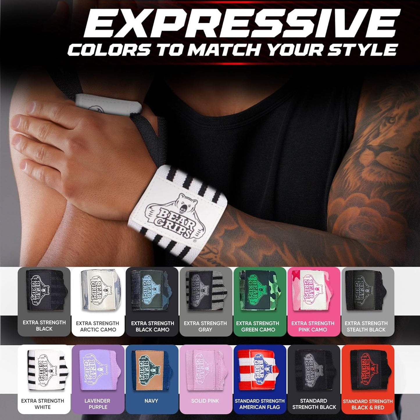 Wrist Wraps for Weightlifting | Weight Lifting Wrist Straps for Weightlifting | Extra Strength Gym Wrist Wraps | Two Wrist Wrap per Pack | 12β & 18β | Lifting Wrist Wraps for Men & Women