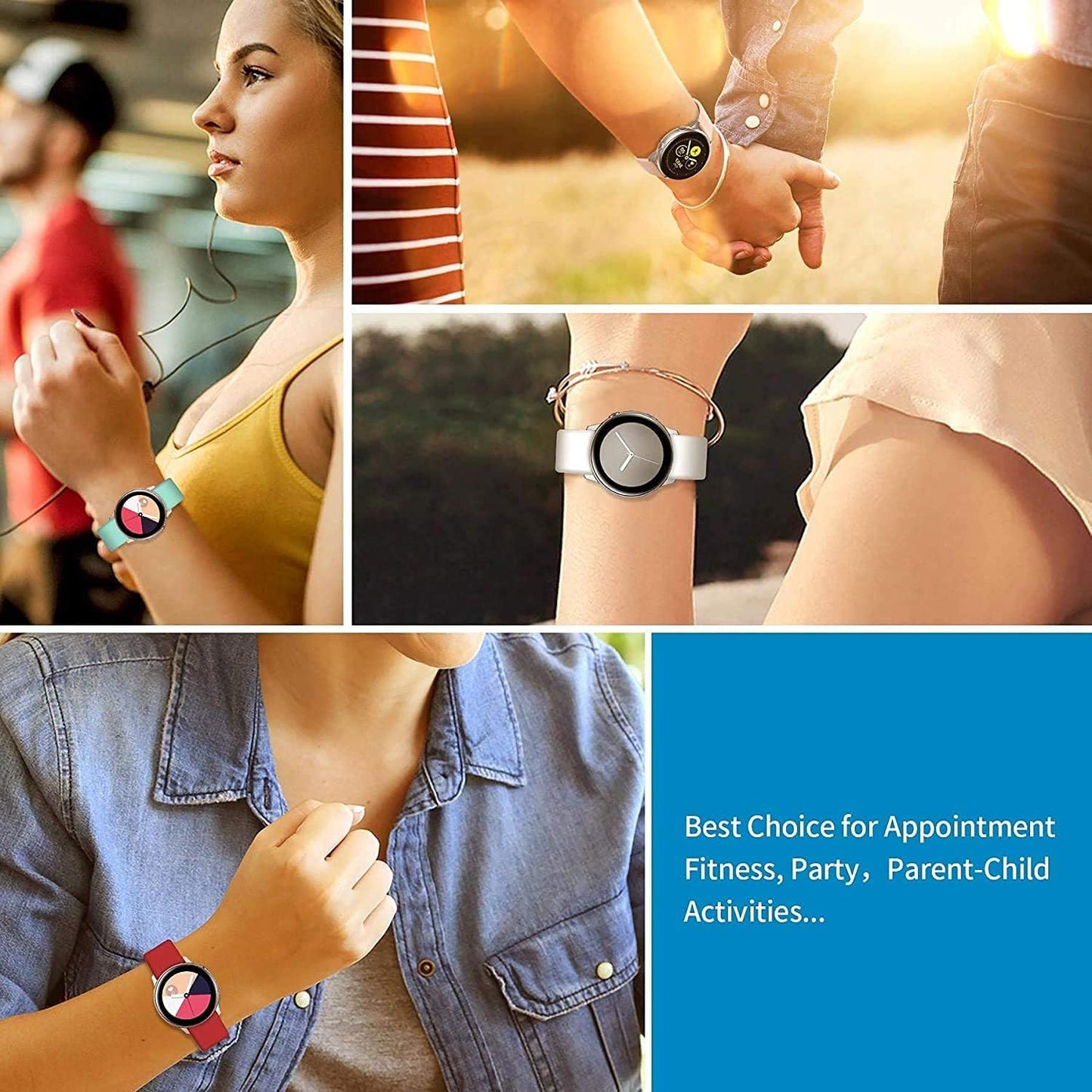 12 Pack 20Mm Silicone Bands Compatible with Samsung Galaxy Watch 7/FE/ 6/5/4 40Mm 44Mm,5 Pro 45Mm,6 4 Classic 43Mm 47Mm 42Mm 46Mm,Active 2 Band,3 41Mm for Women Men