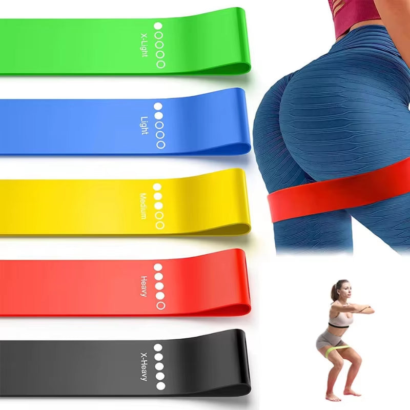 7PC Yoga Rally Circle Resistance Bands Fitness Set Rubber Loop Strength Training Workout Expander Gym Equipment Elastic Portable