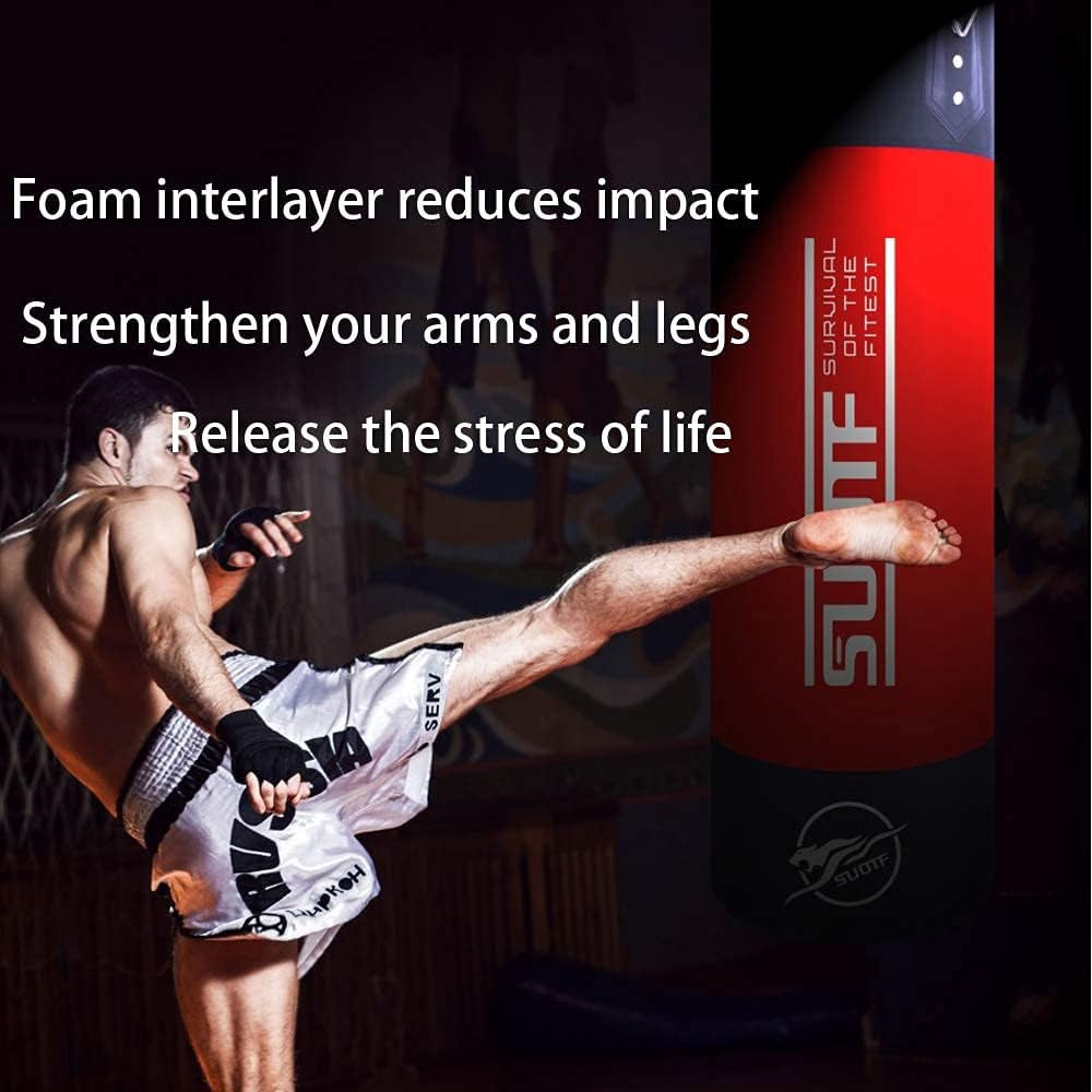 Heavy Punching Bag Boxing Bags for Adults Kids Unfilled Punching Bag with Chains