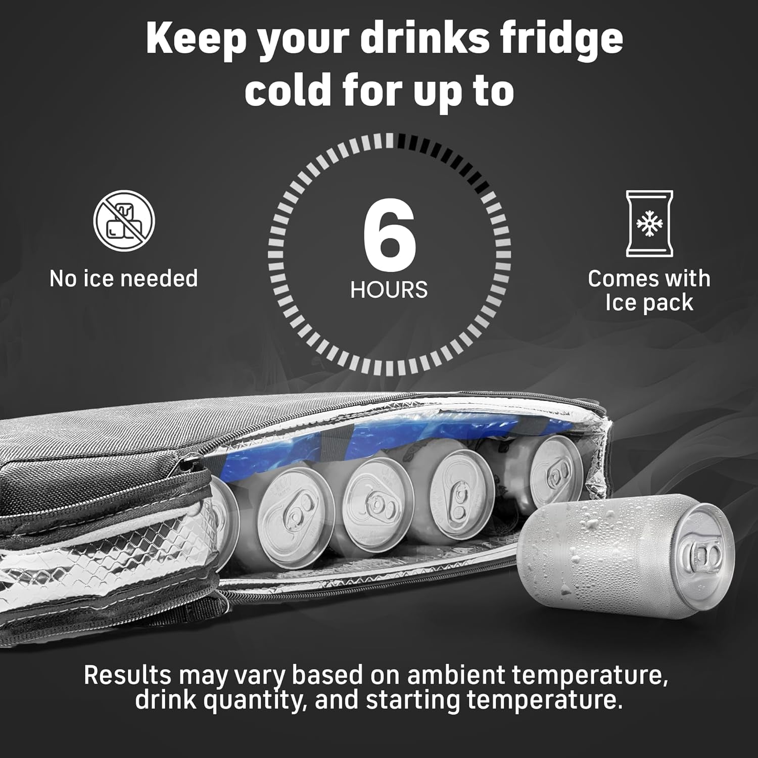 Frostbox Golf Bag Cooler with Ice Pack | Insulated 6-Can Beer Sleeve | Stays Cold for Hours Discreet Hidden Design - Fits in Golf Bag