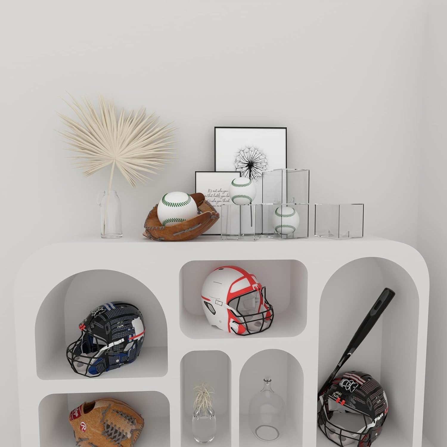 Baseball Display Case 6 Pack, UV Protected Acrylic Square Baseball Holder, Clear Cube Autograph Memorabilia Ball Display Cases, Official Size Baseball Display Box