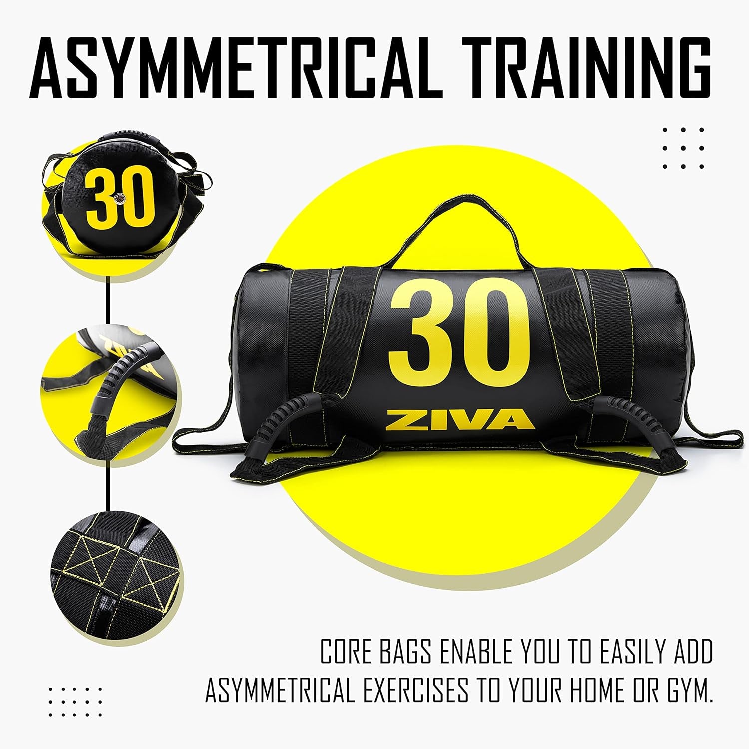 Power Sandbag – Pre-Weighted Training Bag with Multiple Handles for Full-Body Strength & Conditioning – Heavy-Duty, No-Fill Needed (10–50 Lb)