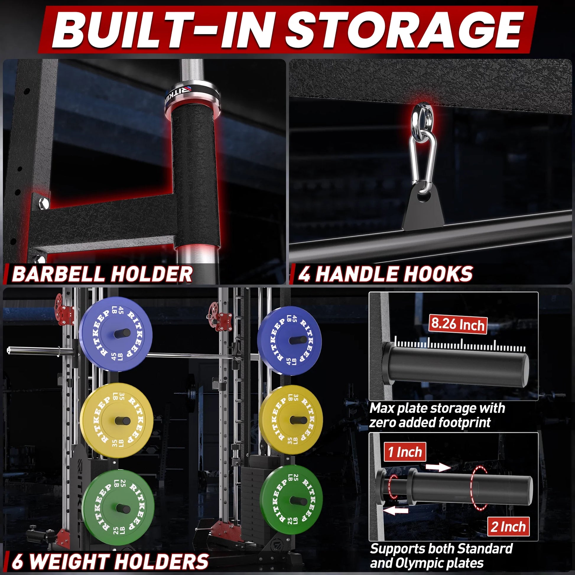 PMAX 5600 Home Gym Smith Machine - Integrated Weight System