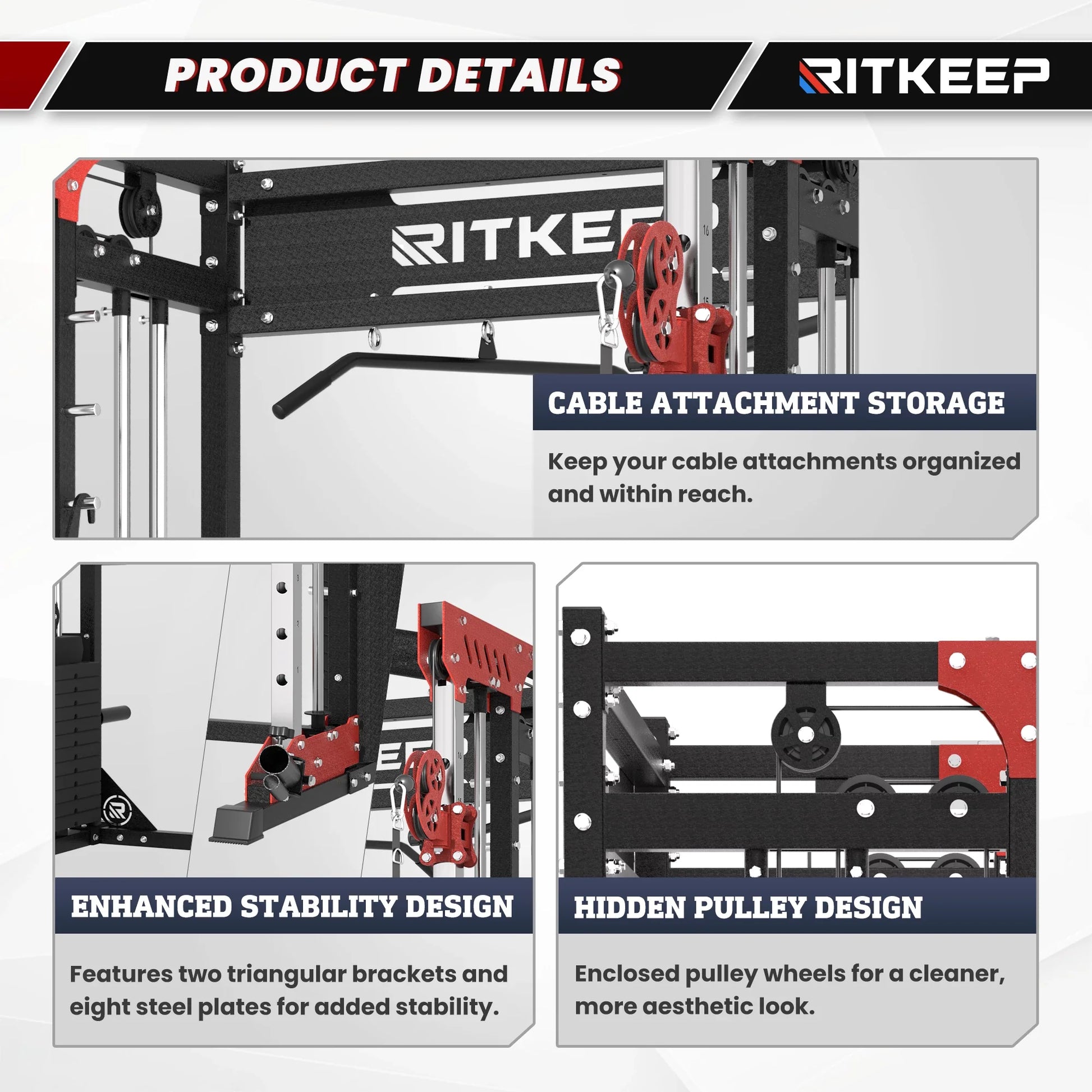 PMAX 5600 Home Gym Smith Machine - Integrated Weight System