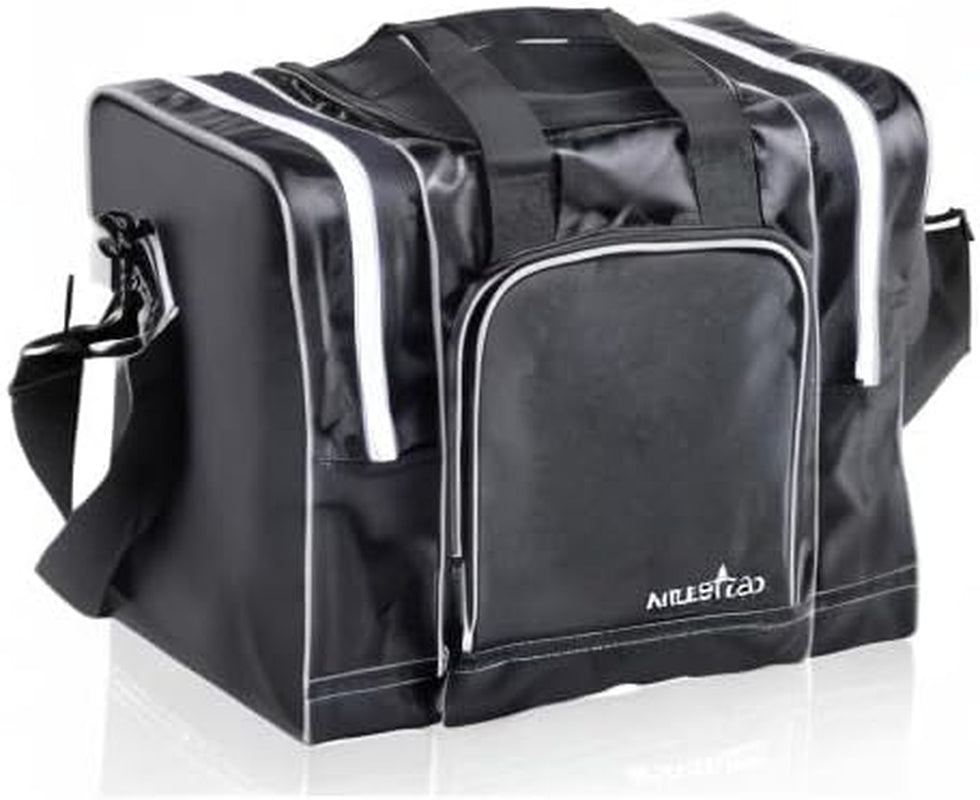 Bowling Bag for Single Ball - Single Ball Tote Bag with Padded Ball Holder - Fits a Single Pair of Bowling Shoes up to Mens Size 14