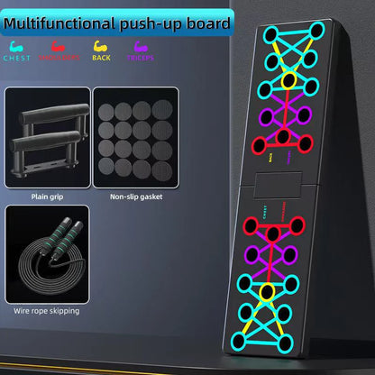 Portable Multifunctional Push-Up Board Set with Handles Foldable Fitness Equipment for Chest Abdomen Arms and Back Training