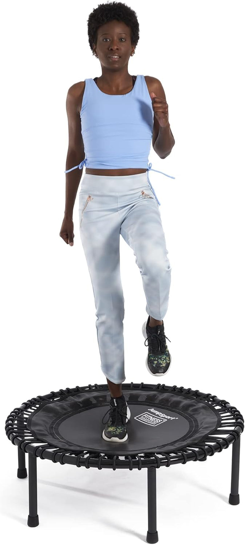 Mini Trampoline with Premium Bungees, Workout DVD, and Online Access to Video Workouts