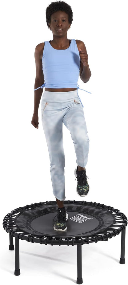 Mini Trampoline with Premium Bungees, Workout DVD, and Online Access to Video Workouts