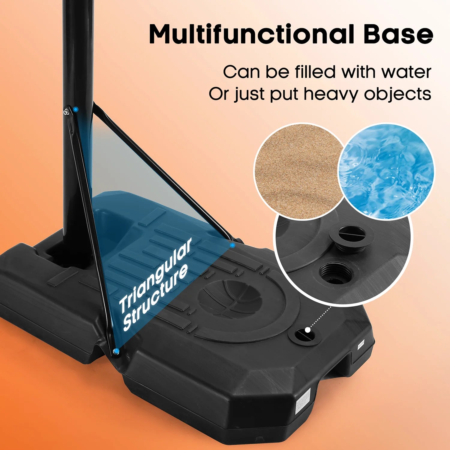 44In Portable Basketball Hoop with Height Adjustable 6.56Ft to 10Ft Basketball Goals for Youth Teenagers Indoor Outdoor(With Free Basketabll)