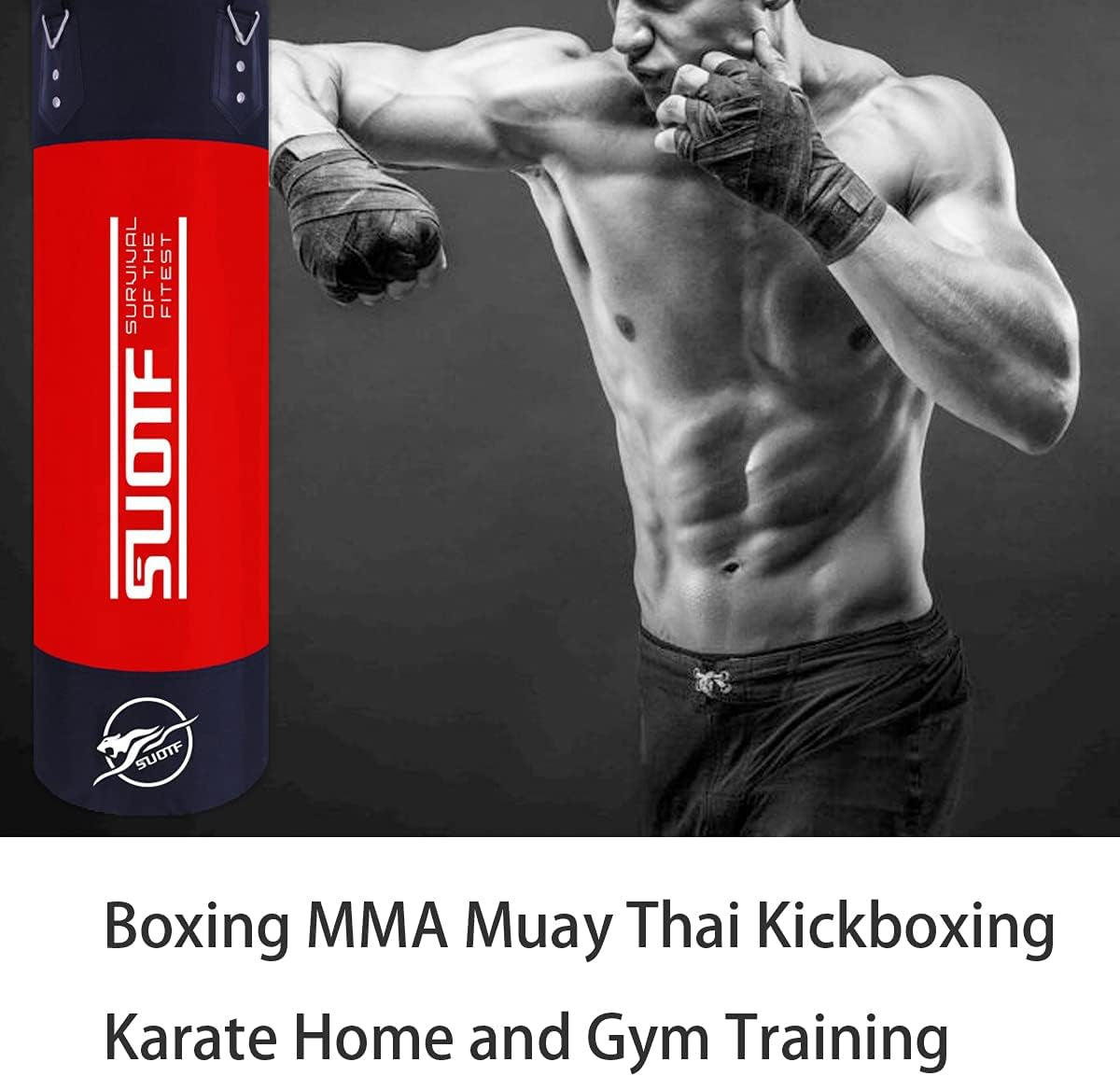 Heavy Punching Bag Boxing Bags for Adults Kids Unfilled Punching Bag with Chains