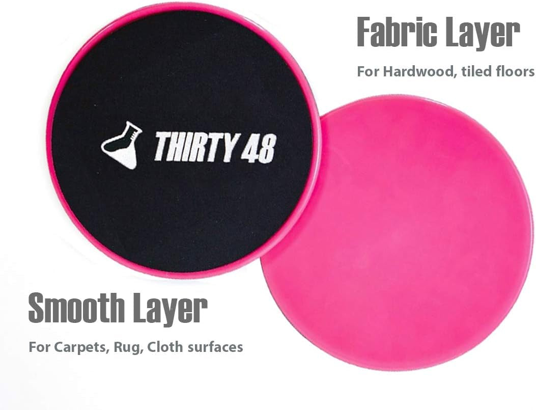 Gliding Discs Core Sliders and 5 Exercise Resistance Bands | Strength, Stability, and Training for Home, Gym, Travel | User Guide & Carry Bag