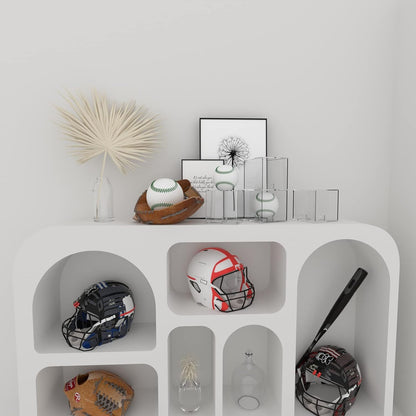 Baseball Display Case 6 Pack, UV Protected Acrylic Square Baseball Holder, Clear Cube Autograph Memorabilia Ball Display Cases, Official Size Baseball Display Box