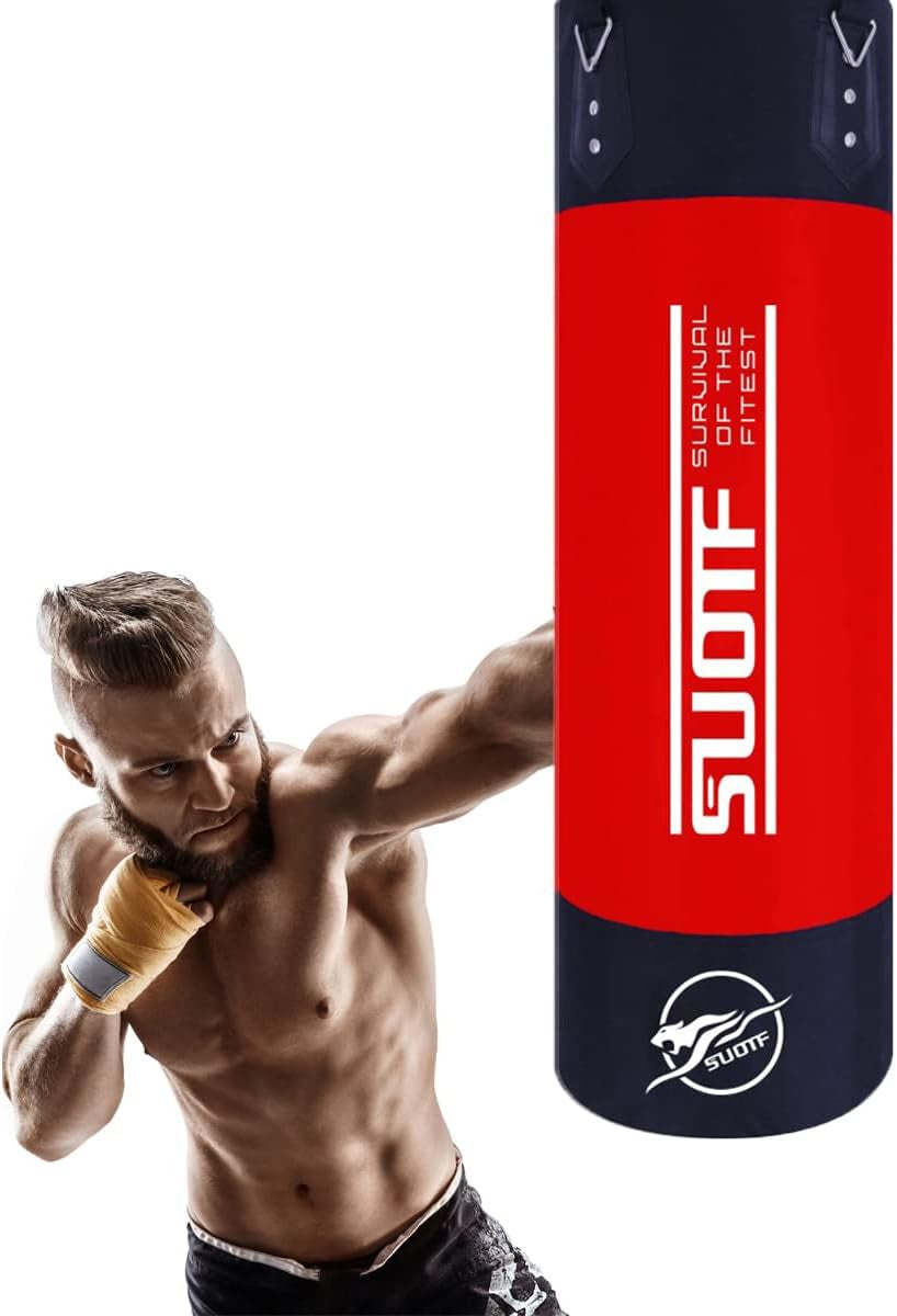 Heavy Punching Bag Boxing Bags for Adults Kids Unfilled Punching Bag with Chains