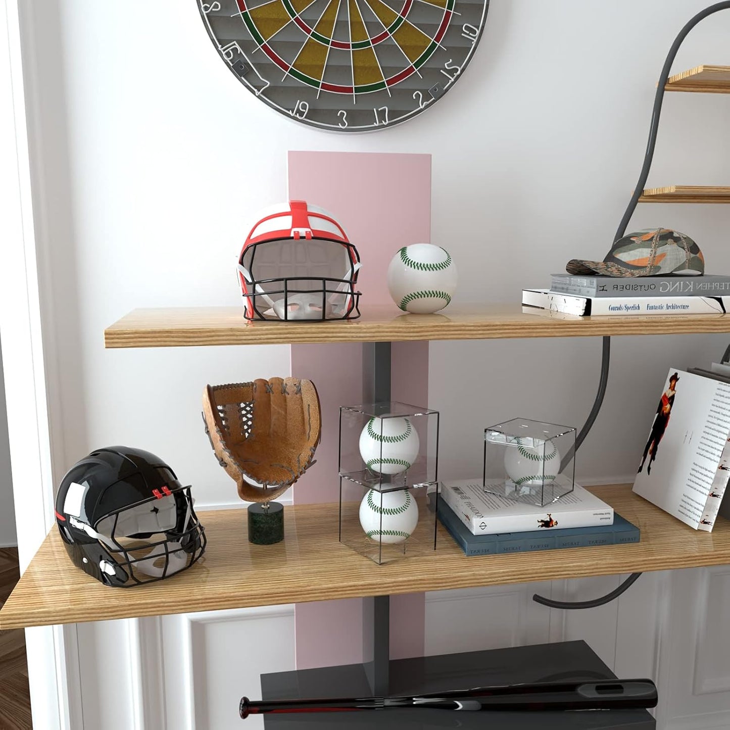 Baseball Display Case 6 Pack, UV Protected Acrylic Square Baseball Holder, Clear Cube Autograph Memorabilia Ball Display Cases, Official Size Baseball Display Box