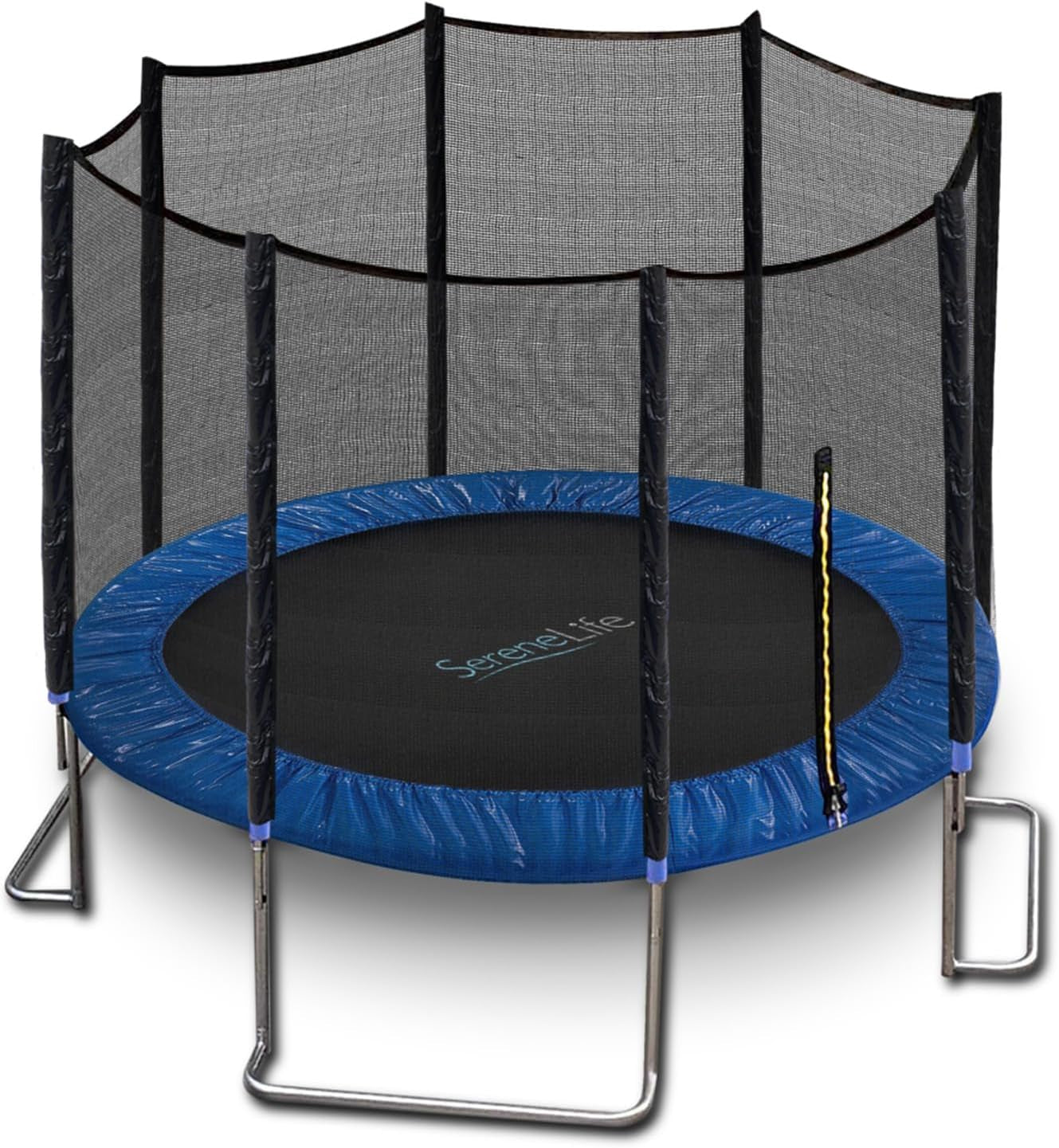 8FT 10FT 12FT 14FT Outdoor Trampoline for Kids and Adults – ASTM Certified Heavy-Duty Backyard Trampoline with Safety Poles, Net Enclosure, and Stable Anti-Rust Frame
