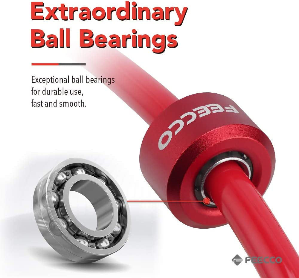 1LB Weighted Jump Rope, 1/2 LB Rope and Metal Handles for Men and Women, with Adjustable Length and Professional Ball Bearings for Boxing, Muay Thai Training, Fitness, Crossfit Workout