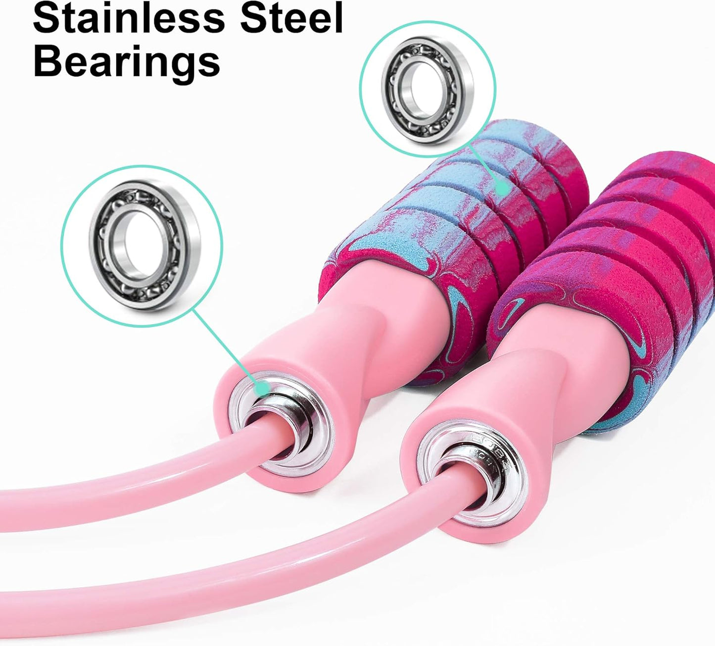 Jump Rope, Weighted Ropeless Skipping Rope for Fitness, Tangle-Free Rapid Speed Cordless Jump Rope Workout for Men, Women, Children…