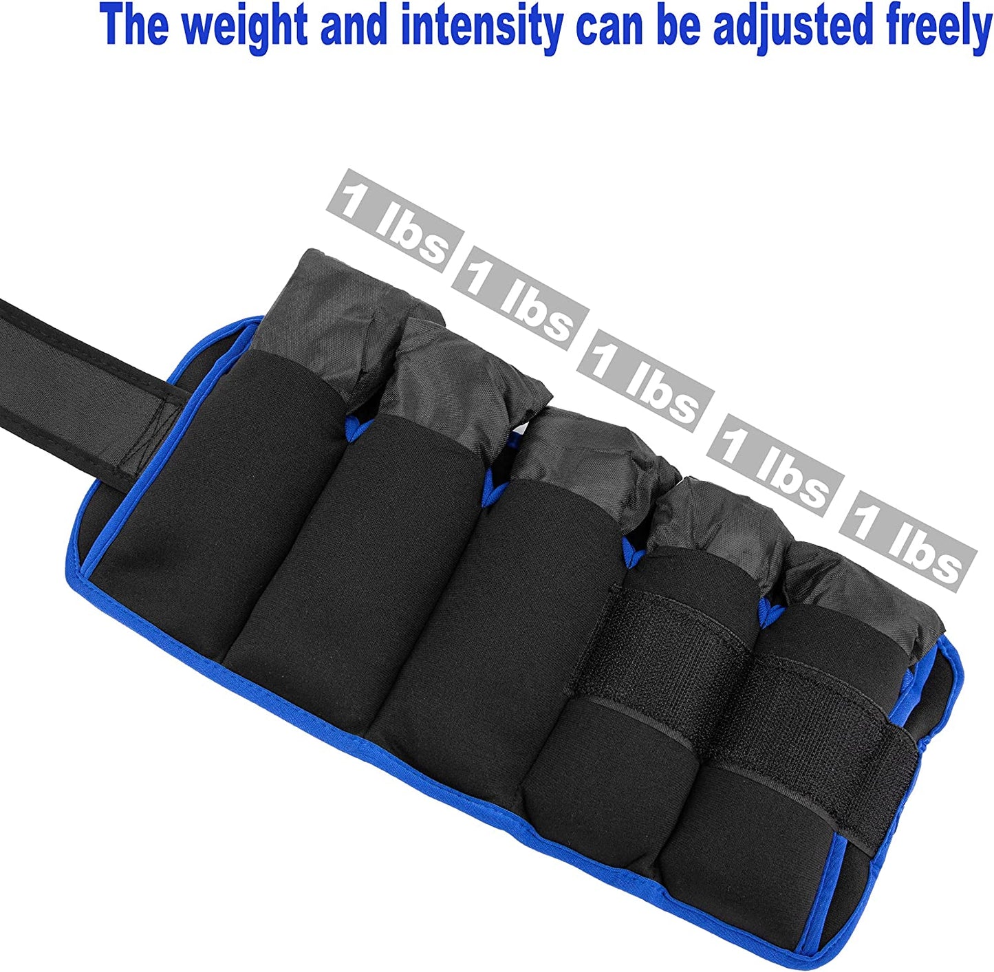 Adjustable Ankle Weights 1 Pair 7 Lb 10 Lbs- Strength Training Wrist & Ankle Arm Wrist Leg Weight Set for Women Men- Removable Weighted Ankle Weights for Gym, Workout & Fitness