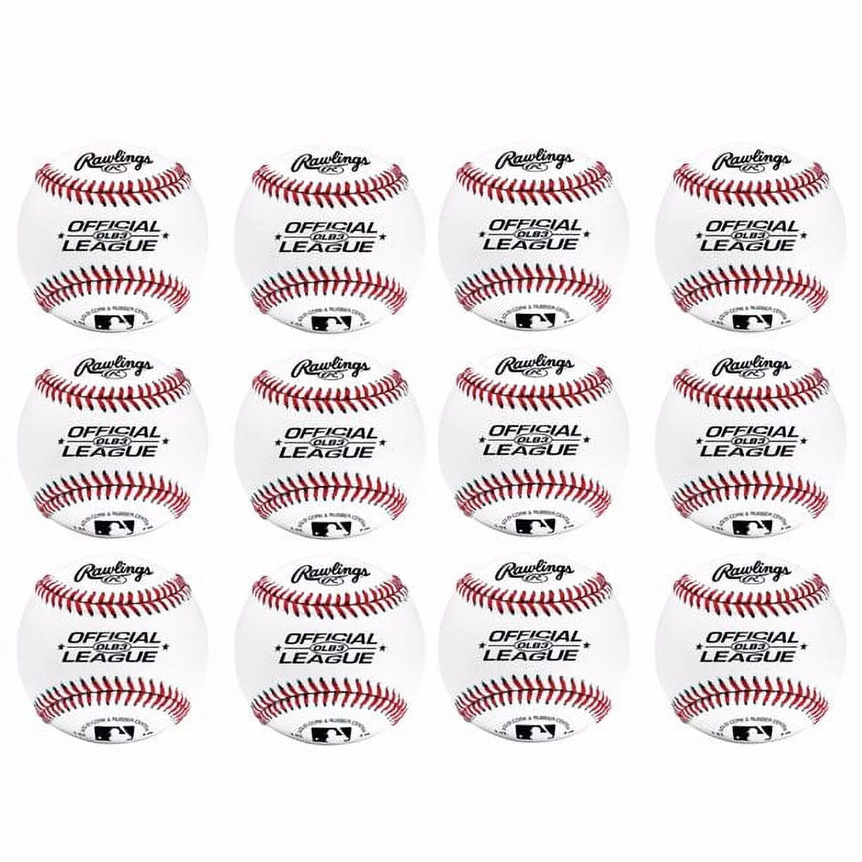 (6 Pack)  OLB3 Official League Recreational Use Baseball, Single Ball