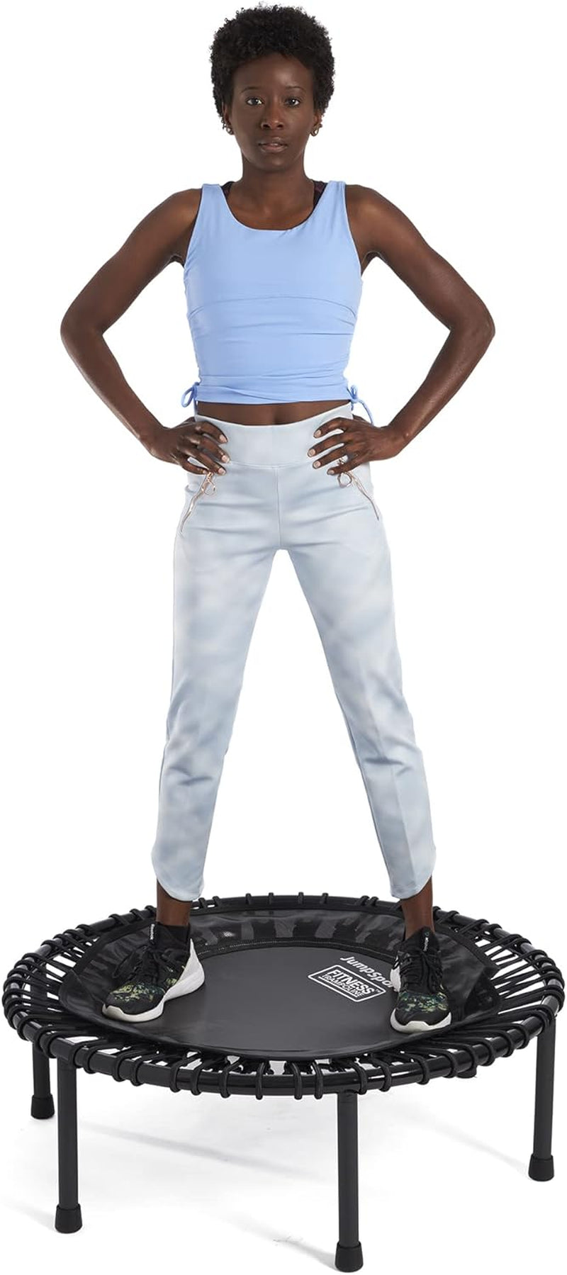 Mini Trampoline with Premium Bungees, Workout DVD, and Online Access to Video Workouts