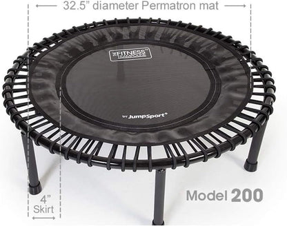 Mini Trampoline with Premium Bungees, Workout DVD, and Online Access to Video Workouts