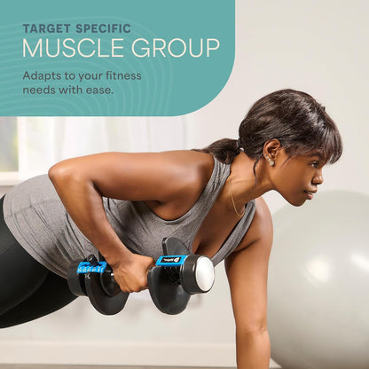 Adjustable Dumbbells Set of 2 | 5Lb-25Lb, 2.5Lb-15Lb, 6In1 - Compact Quick Weights for Full Body Exercise & Fitness Adjustable Weight for Home Gym